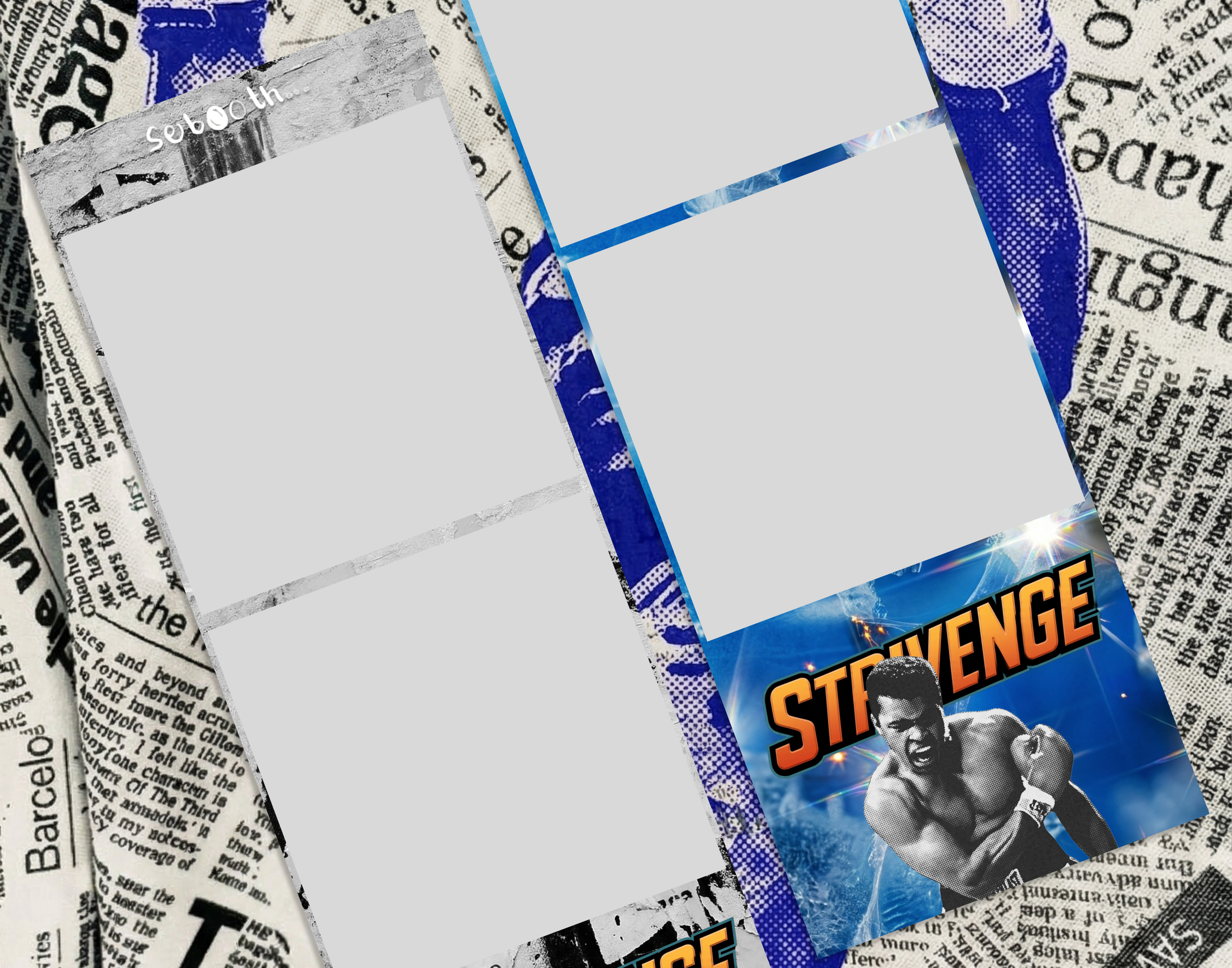 VINTAGE BOXING HALFTONE COLLAGE